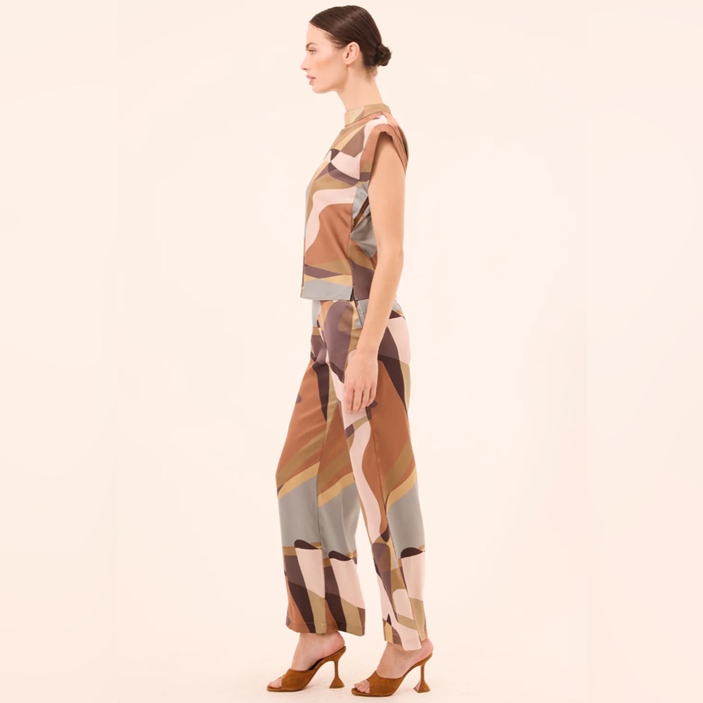 Misa Los Angeles Lucy Top- in Desert Abstract Print - Picture 3 of 5